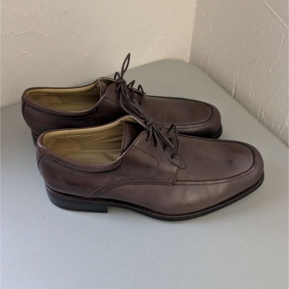 Johnston & Murphy Sheepskin Mens Size 12 Brown Leather Oxfords - Picture 5 of 10